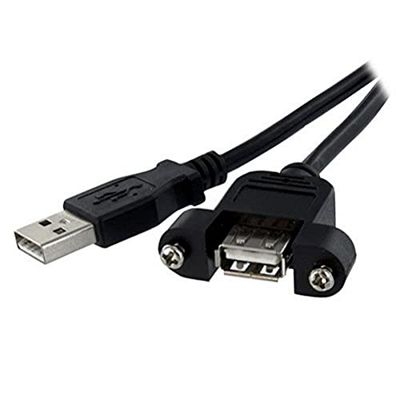 StarTech.com USBPNLAFAM2 Cabo USB para montagem em painel (USB macho para USB à mulher, 60 cm)