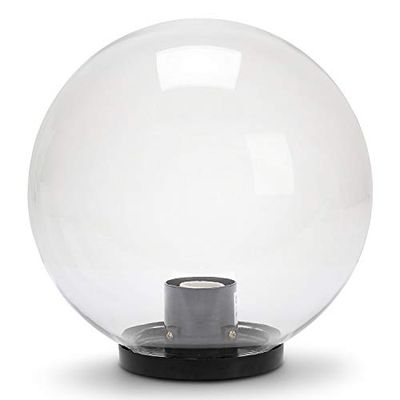 Velamp APOLUX – Lampada Sferica da esterno, diametro 300mm, Attacco E27, Trasparente | Impermeabile IP44, Diffusione a 360°, Ideale per giardini, terrazze e vialetti