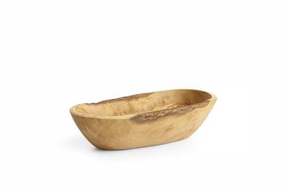 HENDI Bol, oblong, pour les snacks, des noix, des raisins secs, des olives, des nachos, des fruits, des trempettes et des sauces, décoratif, cuisine, 210x100(H)70mm, en bois d'olivier
