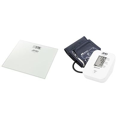 A&D Medical UC-502 - Báscula digital para baño + A&D Medical UA-651BLEISO Upper Arm Blood Pressure with Bluetooth