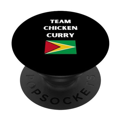 Equipo de pollo curry divertido bandera de Guyana orgullo guyanés PopSockets PopGrip Adhesivo
