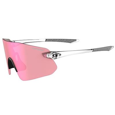 Tifosi Vogel, Okulary Unisex-Dorosłych, Przezroczysty Kryształ Różowy, X-Large, Przezroczysty Kryształ, Różowe Lustro