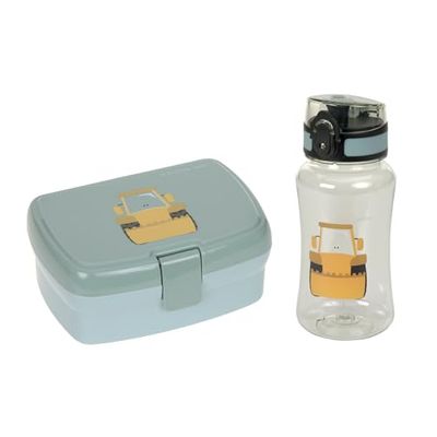 LÄSSIG Lunchset & flaskor - Lunchset med korg och flaska (460 ml)/Tiny Drivers Excavator