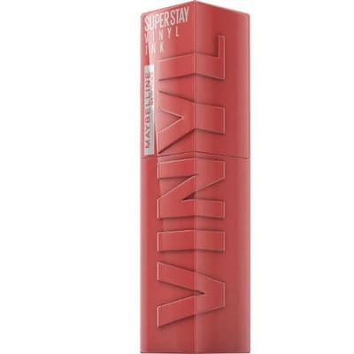 Maybelline New York Tinta Labbra a Lunga Tenuta Superstay Vinyl Ink, Per un Effetto Vinilico fino a 16H, Finish Luminoso e Senza Sbavature, Formula Vegana, Tonalità: 15 PEACHY