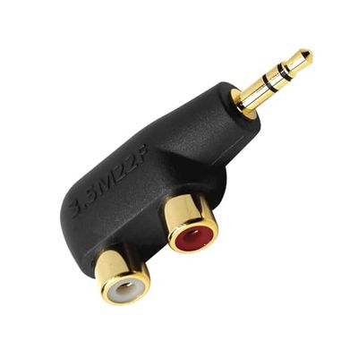 3,5 mm STEREO TO 2 x FEMALE RCA