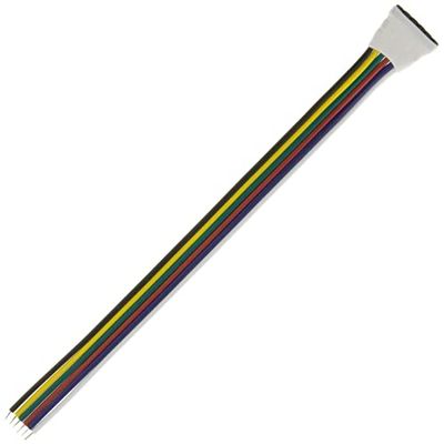 Conector RGBW CCT, conector RGBW CCT fêmea de 6 pinos > extremidades de cabo abertos; 15 cm de comprimento; tira LED RGBW CCT tira/tira