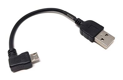 SYSTEM-S 90 ° ângulo micro USB cabo cabo de dados cabo de carregamento ângulo de 90 graus conector 10 cm