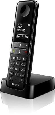 PHILIPS DECT Téléphone Solo sans Répondeur D4701B/34 Noir