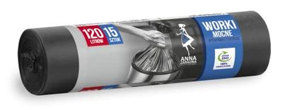 Anna Zaradna 120 L rubbish bag, pack of 15