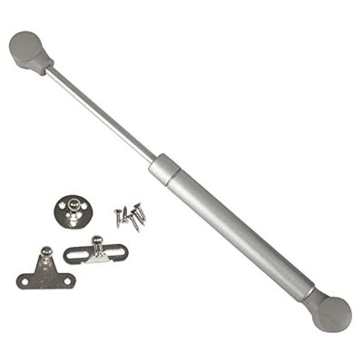 Amig - Compras de gás para elevação de portas de móveis - Mod.97 - 247 x 15 mm - Resistência de carga: 12 kg - amortecedor para abertura crescente sem impacto - prateado