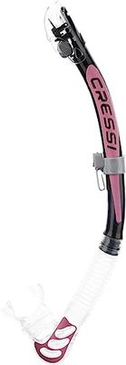 Cressi Epsilon SPE Alpha Ultra Dry Snorkel de silicone unissexo, preto/rosa, tamanho único