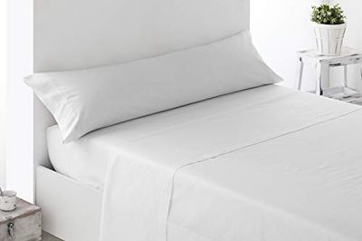 Miracle Home Housse de coussin douce et confortable en coton 50 % polyester Blanc 90 cm