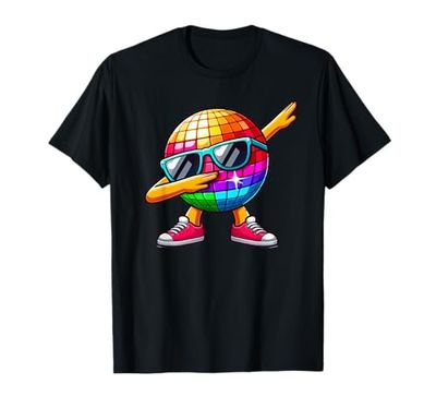 LED 70s Disco Ball Dabbing Sunglasses Nightclub Dance Party T-Shirt