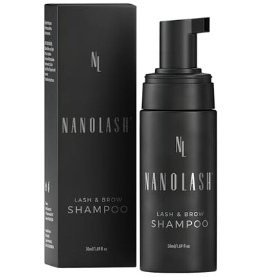 Champú para pestañas y cejas Nanolash 50 ml - champú limpiador para pestañas y cejas, espuma para lavar pestañas y cejas, champú para extensiones de pestañas