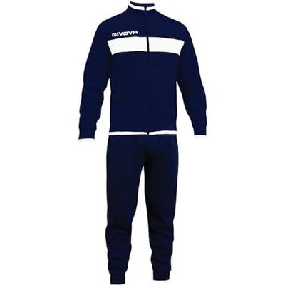 Givova, suit terry, white/blue, L