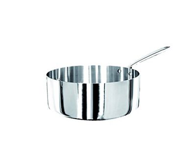 Pentole Agnelli Linea 1907 Casseruola Bassa con Manico, Alluminio, Argento, 20 cm