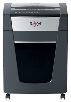 REXEL Momentum P515+, Distruggidocumenti Manuale, 17-15 Fogli A4 (70-80 gr/mq), Taglio Micro, Livello di sicurezza P-5, per Uso Personale/Piccoli Uffici, Capacità 30 Litri, 2021515MEU