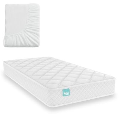Nalui - Colchón Cuna Viscoelástico 60 x 120 cm Baby One Núcleo Adapt Foam, Tejido 3D Transpirable y Tejido Hipoalergénico, Oeko-Tex® | Hecho en España. Altura ±12cm, Protector Tencel, Blanco