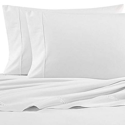 Nautica algodão percal conjunto de lençóis, completo, branco, casamento