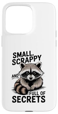 Vintage Raccoon Meme Humor Small Scrappy Full of Secrets Fun Case for iPhone 15 Pro Max