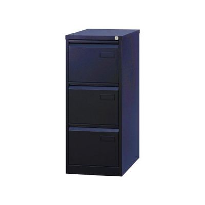 Bisley LIGHT Armoire de Rangement à Suspendre Light - en Acier - Format A4-3 tiroirs HR - 633 - Noir - 62,2 x 41,3 x 101,6 cm