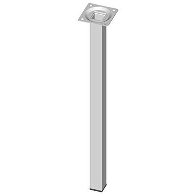 Element System 11101-00015, Pernas para móveis com base para aparafusar, tubo de aço quadrado