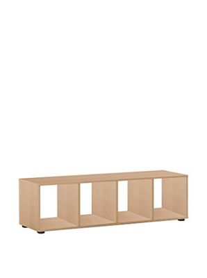 FMD Moebel 248-004 Mega 4 Bibliothèque avec 4 Casiers Bois Chêne Sable 36,5 x 33 x 140,5 cm