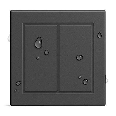 GIRA + Senic Friends of Hue Interruptor Inteligente para exteriores | Interruptor Inalámbrico con Regulador de Luz para Bombillas Inteligentes Philips Hue | Sin Batería, Sin Carga | Switch Negro