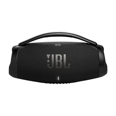 JBL Boombox 3 Wifi, Enceinte portable compatible avec Bluetooth et WiFi, Son JBL Original Pro et basses puissantes, étanche à l'eau et à la poussière, autonomie de 24h, Noire