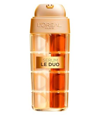 L'Oréal Paris Age Defying Serum Le Duo, Collagen Peptide Booster and Vitamins B3 and C, Instant Firmness, Radiance, Wrinkles Appear reduced, 30ml.