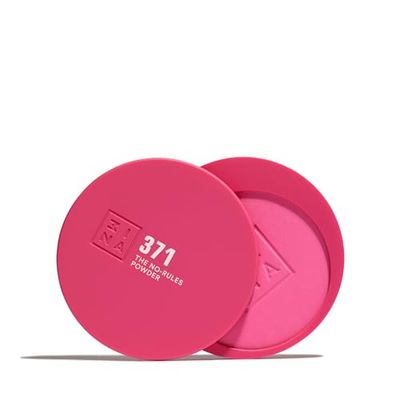3INA MAKEUP - The No-Rules Powder 371 - Rose vif - Poudre Compacte 3 en 1 Rose vif pour Yeux Lèvres et Joues - Poudre avec Acide Hyaluronique et Céramides - Formule Légère - Vegan - Cruelty Free