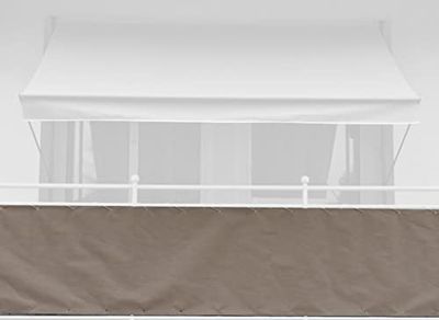 Angerer Paravista per Balcone Design Style Fango, 75 cm, Lunghezza: 8 Metro