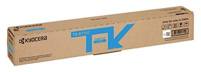Toner Kyocera TK-8115C d'origine. bleu (Cyan), 6.000 pages ISO 19798, compatible avec ECOSYS M8124cidn, ECOSYS M8132cidn