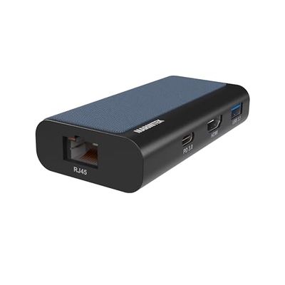 Hub USB C 4 in 1 - Marmitek USB-C Hub 4 - Adattatore USB-C HDMI 2.0 - Docking Station USBC (HDMI, USBC, USB-A, Ethernet RJ45 - Compatibile con iPhone 15, MacBook, iPad Pro, Surface, Galaxy S24-USB 3.2