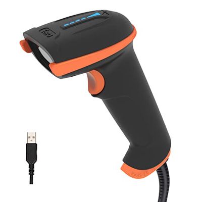 Tera Lecteur de Codes Barres Filaire 1D 2D QR Scanner de Codes Barres Imprimés Numériques Douchette Codes Barres CMOS Filaire avec Caméra de 300 000 Pixels et Câble USB, Plug and Play, D5100Y