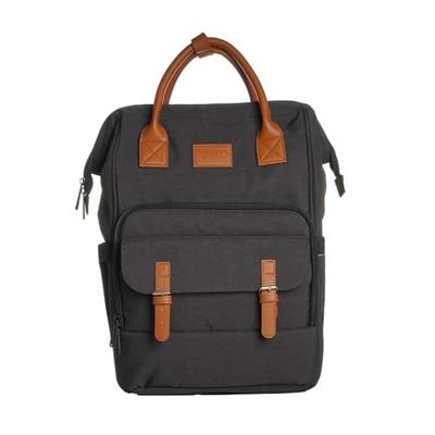 Thermobaby - Luiertas ESCAPADE - Luierrugzak voor baby's - Tas met aankleedkussen voor baby jongens en meisjes - Comfortabel - Praktisch voor uitstapjes met baby - Donkergrijs, Grijs, M, Westers