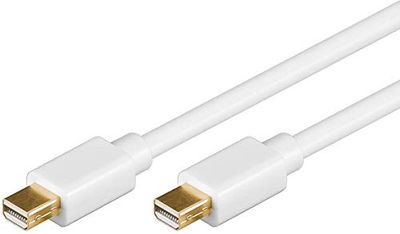 PremiumCord Mini DisplayPort verbindingskabel M/M 2 m, Mini DisplayPort naar Mini DisplayPort-kabel, 10,8 Gbps, video FULL HD 1080p, HDCP 2.2, wit