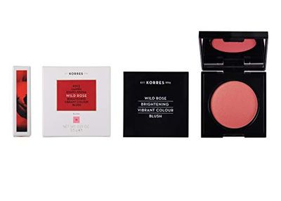 KORRES Wild Rose Rouge - 12 Golden Pink, with Ultra Fine Texture, Wild Rose Oil & Vitamin C, for a Radiant Finish, 5.5 g