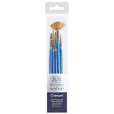 Winsor & Newton "Cotman pensel kort handtag (5 stycken)