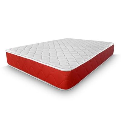 amuéblate online Matelas viscoélastique Visco Red réversible, fermeté Moyenne-élevée, Respirant, acariens, Anti-bactéries et hypoallergénique, Mousse à mémoire de Forme, Blanc, 180 x 200 cm