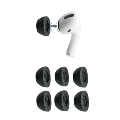 OMPLY - Almohadillas de Espuma 2.0 para Auriculares cómodos con cancelación de Ruido Que Hacen Clic y se Mantienen en su Lugar (Mediano, 3 Pares)