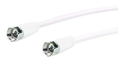 SAT anslutningskabel 75 dB, 7,5 m, vit, F-kontakt > F-kontakt, 2-delad skärm, 75 ohm, digital, HDTV, DVB-S/S2