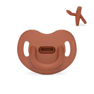 Suavinex, Smoczek z całego silikonu dla niemowląt 0/6 miesięcy, Sx Pro Anatomiczny smoczek z smoczkiem, super miękki i elastyczny, idealny do spania, Colour Essence, Płytka