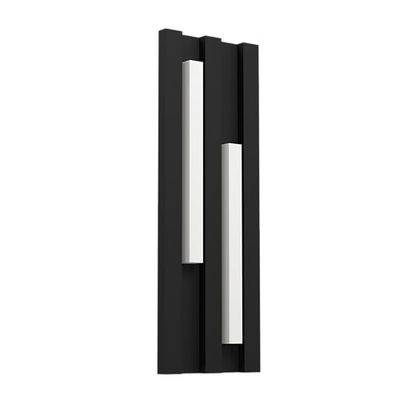 Eglo Applique murale extérieure LED Fandina, éclairage mural d'extérieur rectangulaire, lampe de terrasse en métal noir, blanc chaud, IP55
