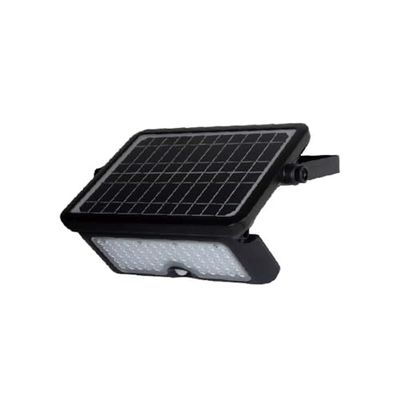 Spot LED solaire - 10 W, 4000 K, corps noir, idéal pour l'extérieur, installation facile, haute efficacité énergétique, polyvalent et résistant