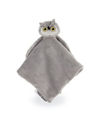 Twistshake Peluche Doudou Bebé Búho, 30 X 30 Cm, Tela De Terciopelo,Para Niños Y Niñas, color Gris, Pequeño individual