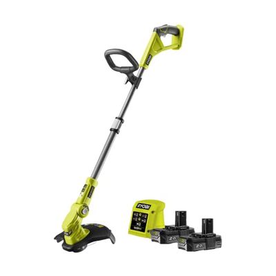RYOBI - Cortabordes/Canteadora 18V One+ - Ø de Corte 25-30cm - Trabajos de Acabado, Bordes de Macizos y Fondos de Taludes - Incluye 2 Baterías Litio+ 18V One+ 2,0 Ah, 1 Cargador 1,5A - RLT1832-25S