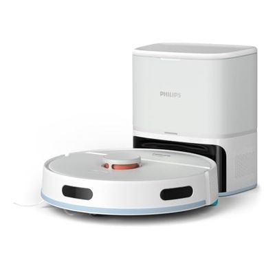 Robot Aspirapolvere Philips Serie 2000 - Aspirazione 2700 Pa, Navigazione Laser, HomeRun App, Stazione di Svuotamento Automatica, 130 minuti di Autonomia, Modalità Tappeto (XU2100/20)