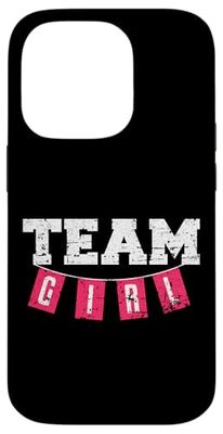 Team Girl Gender Reveal Party Baby Announcement Pregnancy Case for iPhone 14 Pro