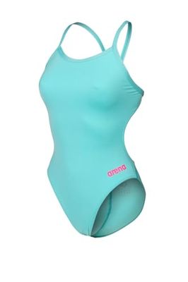 Arena Solid Challenge Team Maillot Entier Femme, Maillot Sportif à Séchage Rapide en Tissu MaxLife Éco Résistant au Chlore avec Protection UV et Doublure à l’Avant